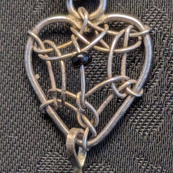 Vintage Native American Genuine Sterling Silver Dreamcatcher Pendant Necklace - Picture 5 of 12